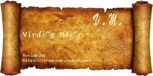 Virág Mór névjegykártya
