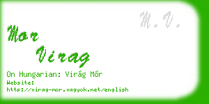 mor virag business card